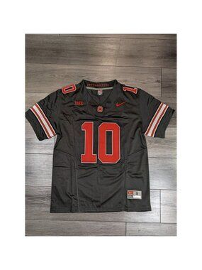 Julian Sayin #10 Black Buckeye Stripe 2026 OSU Ohio State Football Jersey Small